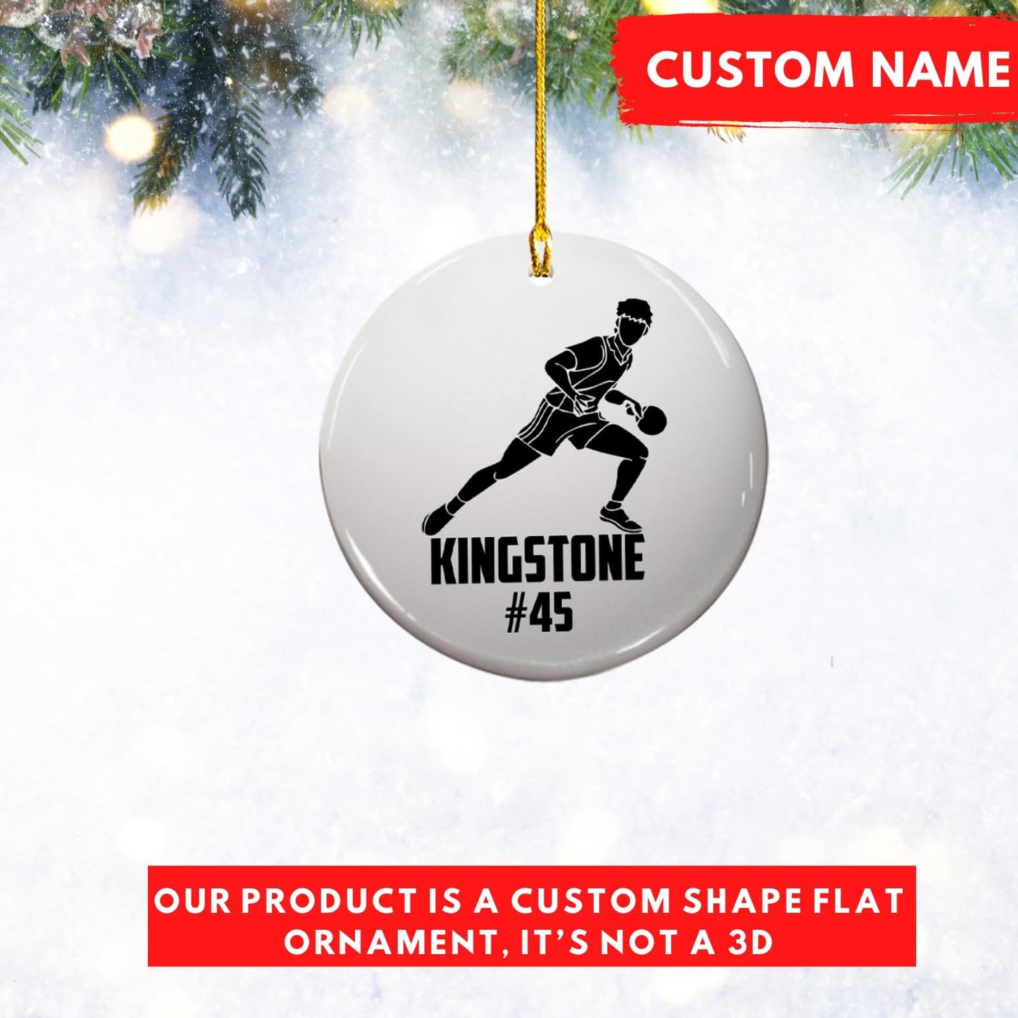 Custom Ping Pong Christmas Ceramic Ornament – Personalized Ceramic Table Tennis Gift, Sport Holiday Tree Decoration, Unique Ping Pong Player Keepsake TT21
