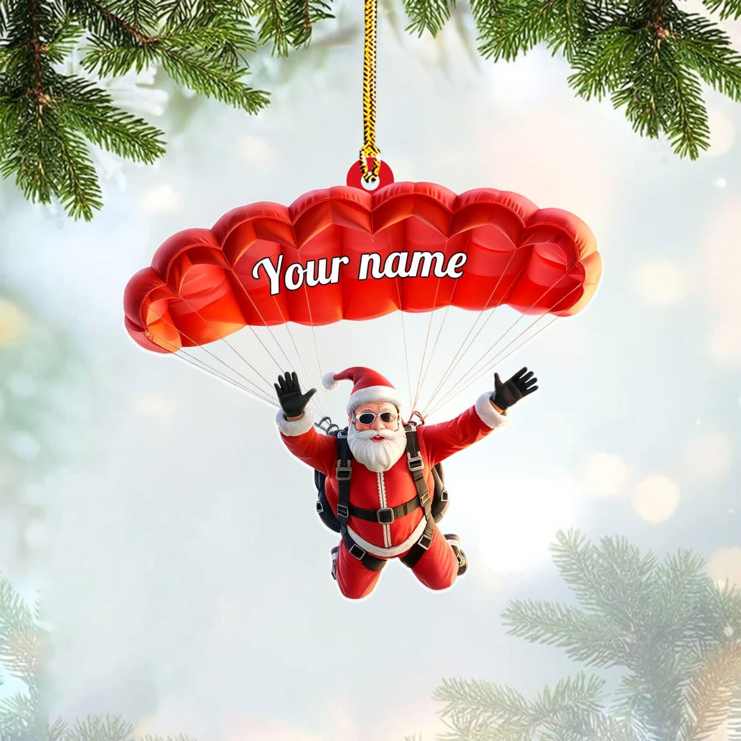 Custom Skydiving Christmas Ornament – Skydiver Xmas Decor O7