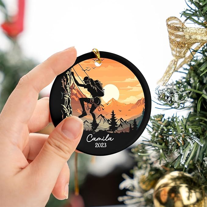 Personalized Rock Climber Christmas Gift for Mountaineers - Climbing Ornament LL33