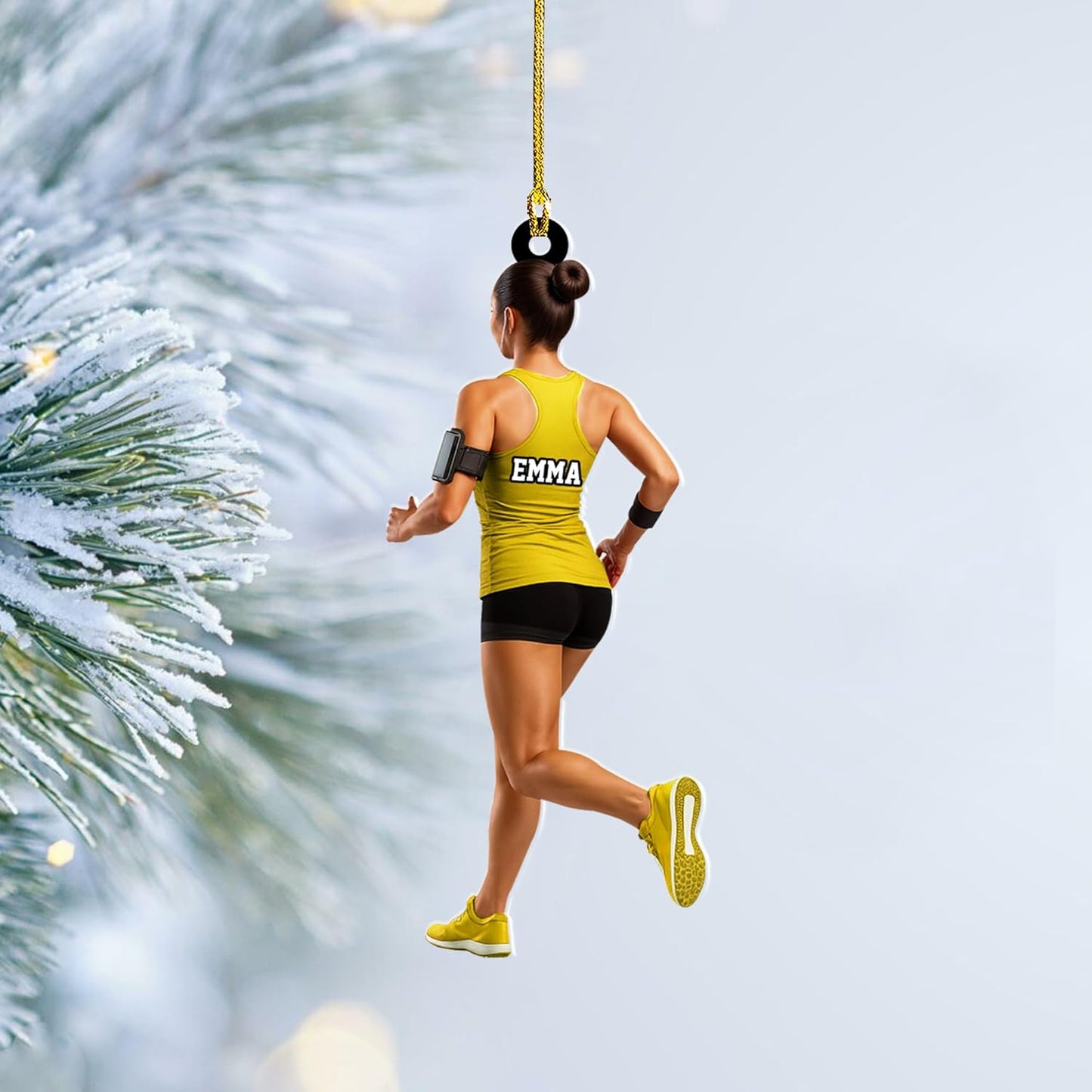 Custom Running Ornament – Personalized Marathon Acrylic Gift, Athlete Christmas Decoration TM19