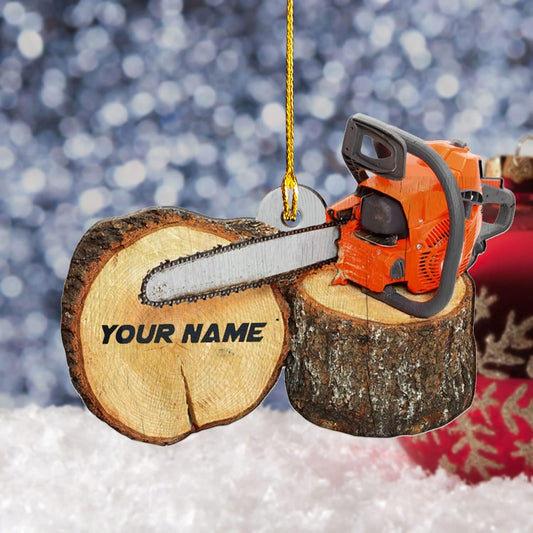Personalized Carpenter Ornament – Woodworking Lumberjack Gift Ornament Style 5