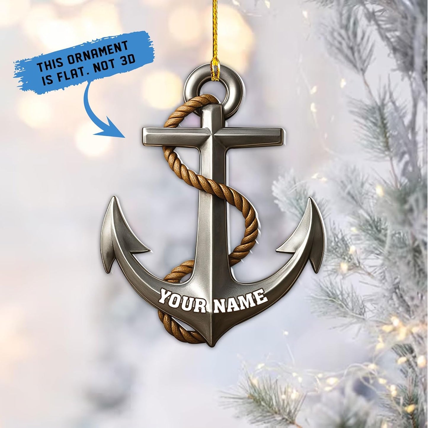 Personalized Sailor Ornament – Custom Captain Sailor Acrylic Ornament, Unique Sailing Glass Keepsake, Navy Captain Holiday Gift for Sailors TS10