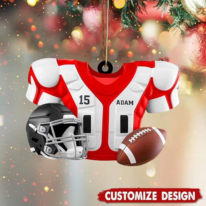 Personalized Football Uniform Ornament - American Football Ornament Gift LL21