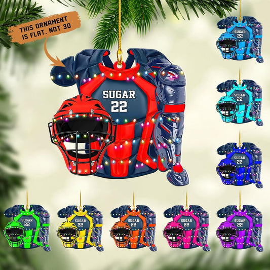 Personalized Softball Ornament – Custom Sports Christmas Tree C24