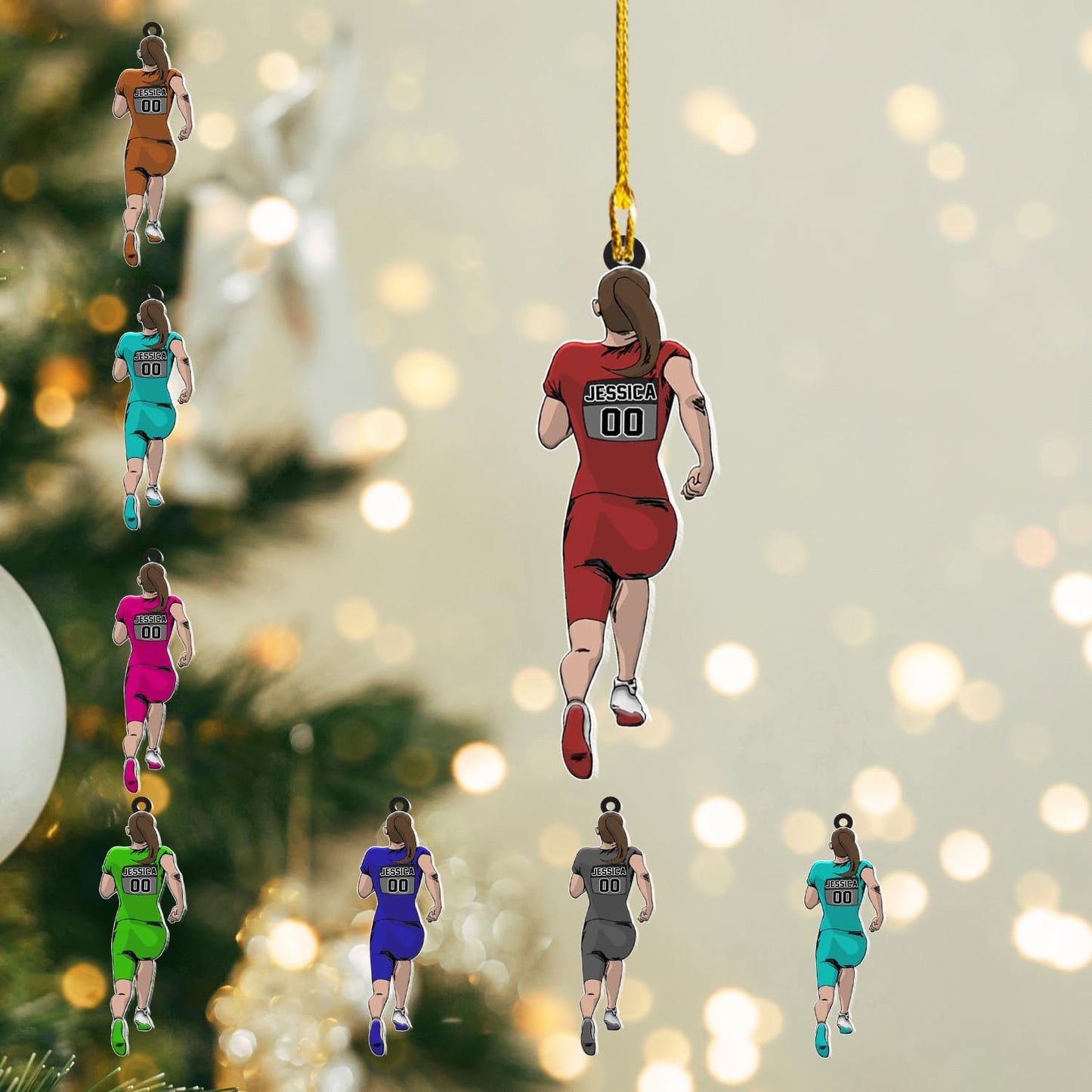 Personalized Marathon Finisher Ornament – Custom Name Acrylic Running Keepsake, Holiday Runner Gift TM24