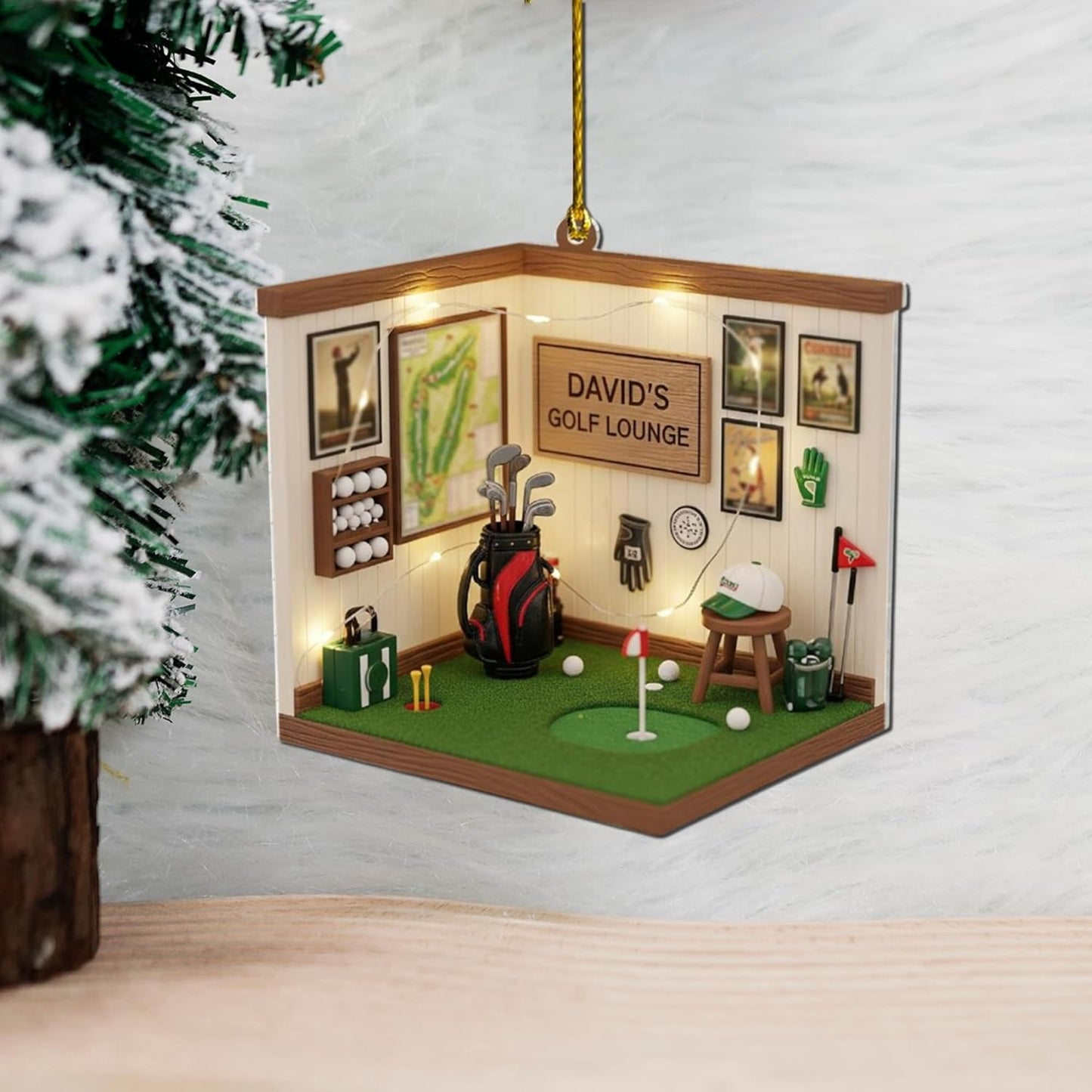 Personalized Golf Room Ornament - Golf Player Christmas Ornament
