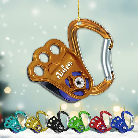 Personalized Climbing Ornament - Custom Rock Climber Christmas Gift for Mountaineers LL5