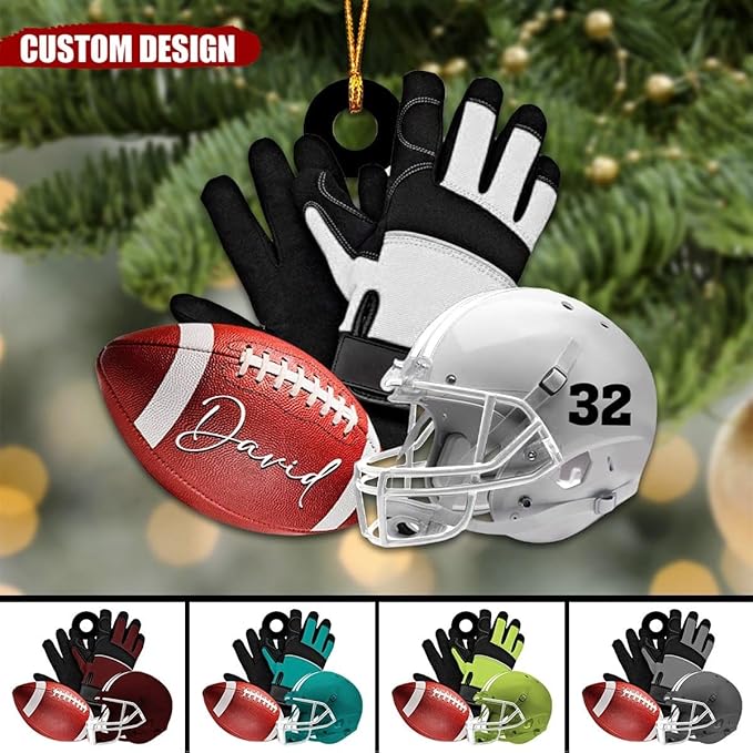Personalized Football Uniform Ornament - American Football Ornament Gift LL22