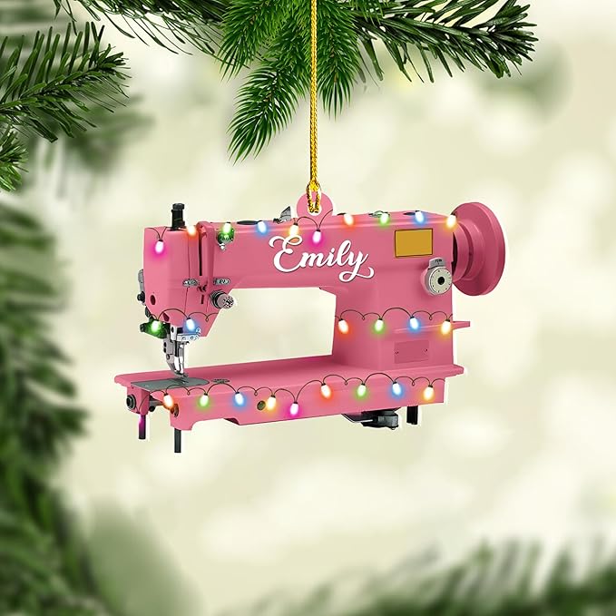 Custom Sewing Machine Ornament - Christmas Ornament Gift for Sewing Lovers LL35