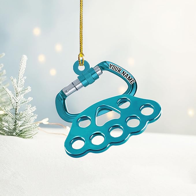 Personalized Rock Climber Christmas Gift for Mountaineers - Climbing Ornament LL21