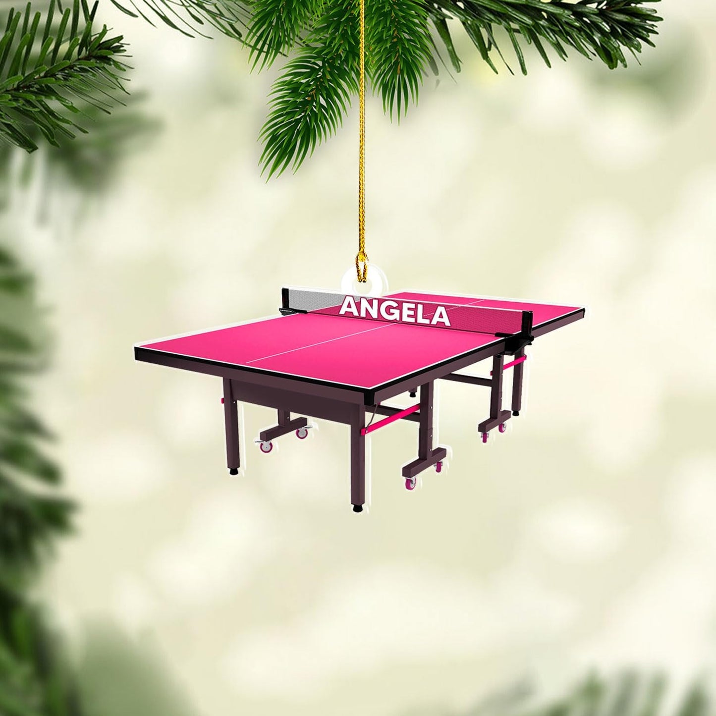 Personalized Table Tennis Ornament – Custom Ping Pong Acrylic Ornament, Gift for Table Tennis Lovers TT7