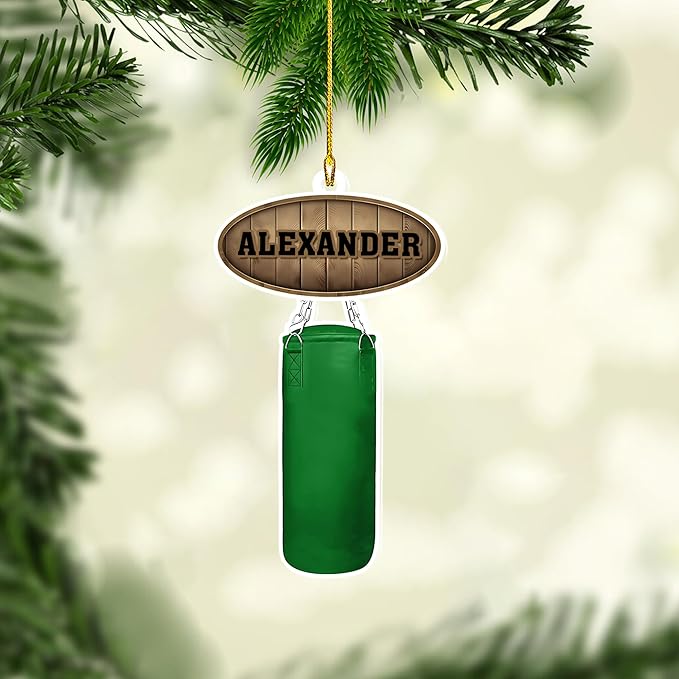 Custom Boxing Gloves Christmas Ornament - Personalized Boxing Ornament Gift LL15