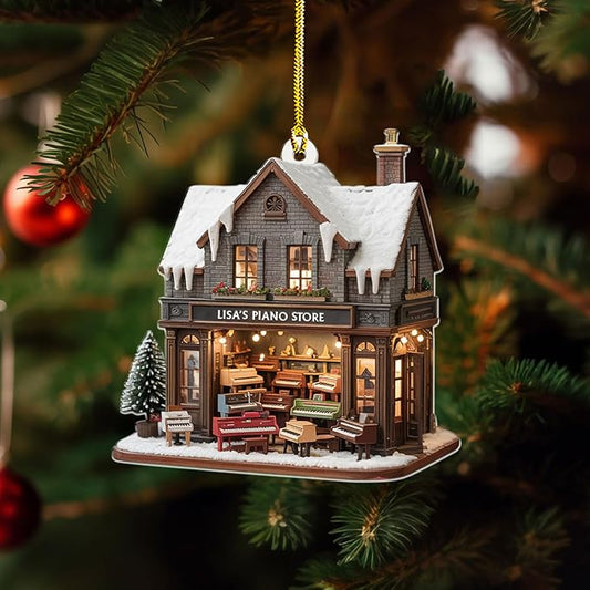Customized Piano Ornament - Music Instrument Christmas Gift for Piano Lovers LL43