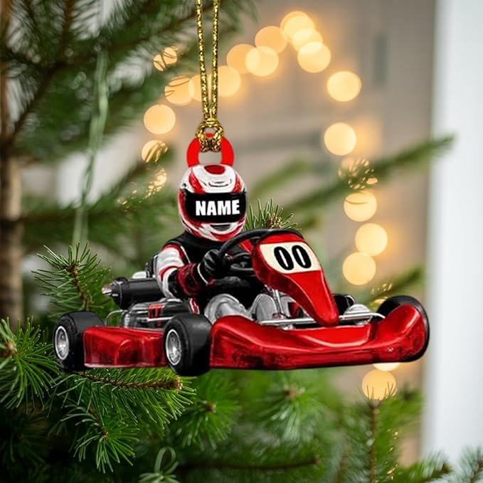 Personalized Go Kart Christmas Ornament N12