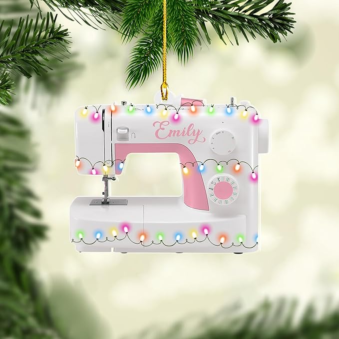 Custom Sewing Machine Ornament - Christmas Ornament Gift for Sewing Lovers LL27
