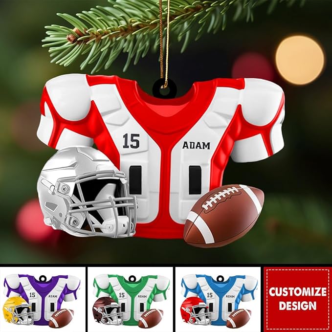 Personalized Football Uniform Ornament - American Football Ornament Gift LL21