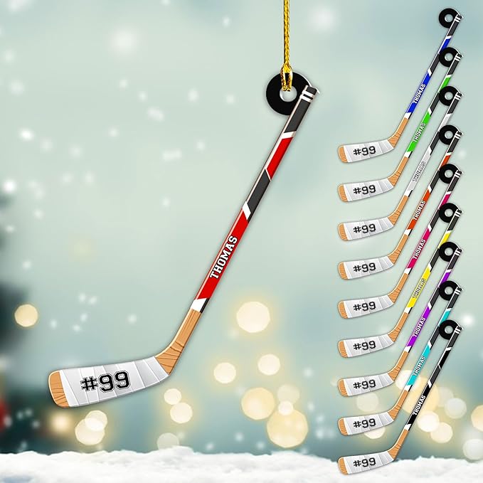Personalized ice Hockey Ornament N34