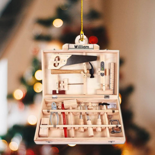 Personalized Carpenter Ornament – Woodworking Lumberjack Gift Ornament Style2