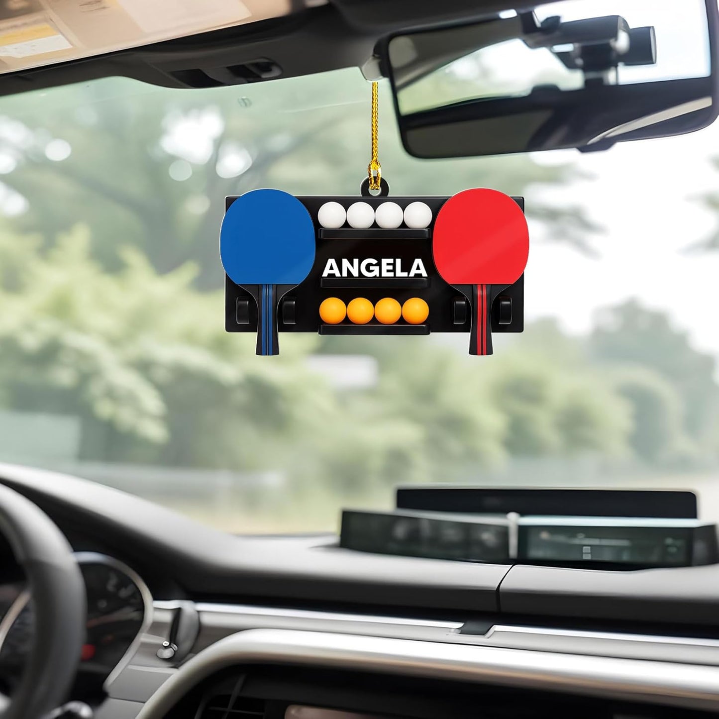 Custom Table Tennis Christmas Ornament – Personalized Ping Pong Player Gift, Acrylic 2D Flat Holiday Decoration, Unique Xmas Keepsake TT6