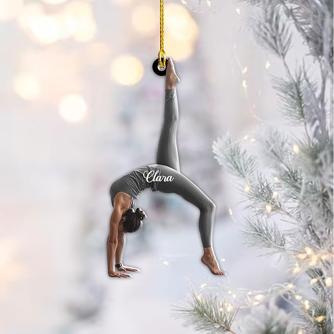 Personalized Yoga Lovers Ornament - Custom Yoga Christmas Decoration Gift LL10