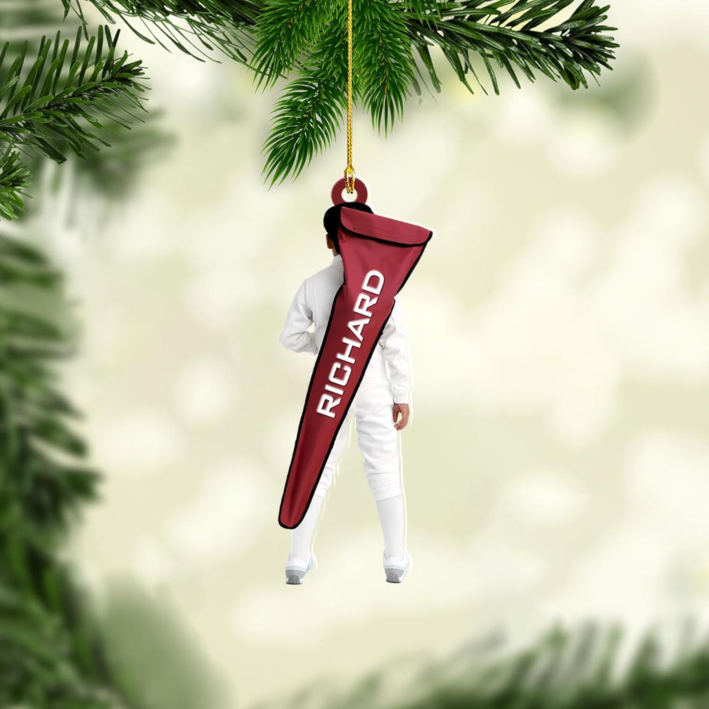 Personalized Fencing Christmas Ornament Christmas Tree Decor Gift for Fencer 2025 Fencing for Christmas Tree