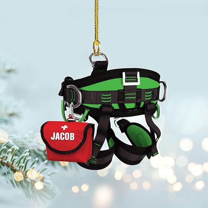 Personalized Rock Climber Christmas Gift for Mountaineers - Climbing Ornament LL23