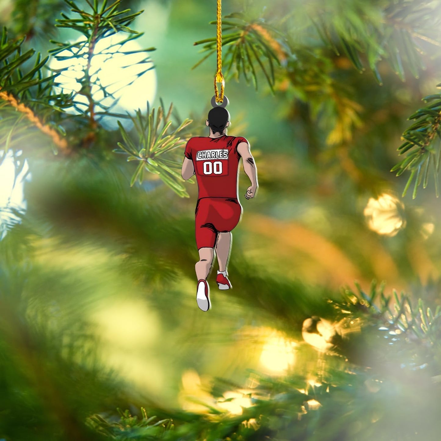 Custom Running Acrylic  Ornament – Personalized Marathon Gift, Athlete Christmas Decoration TM23