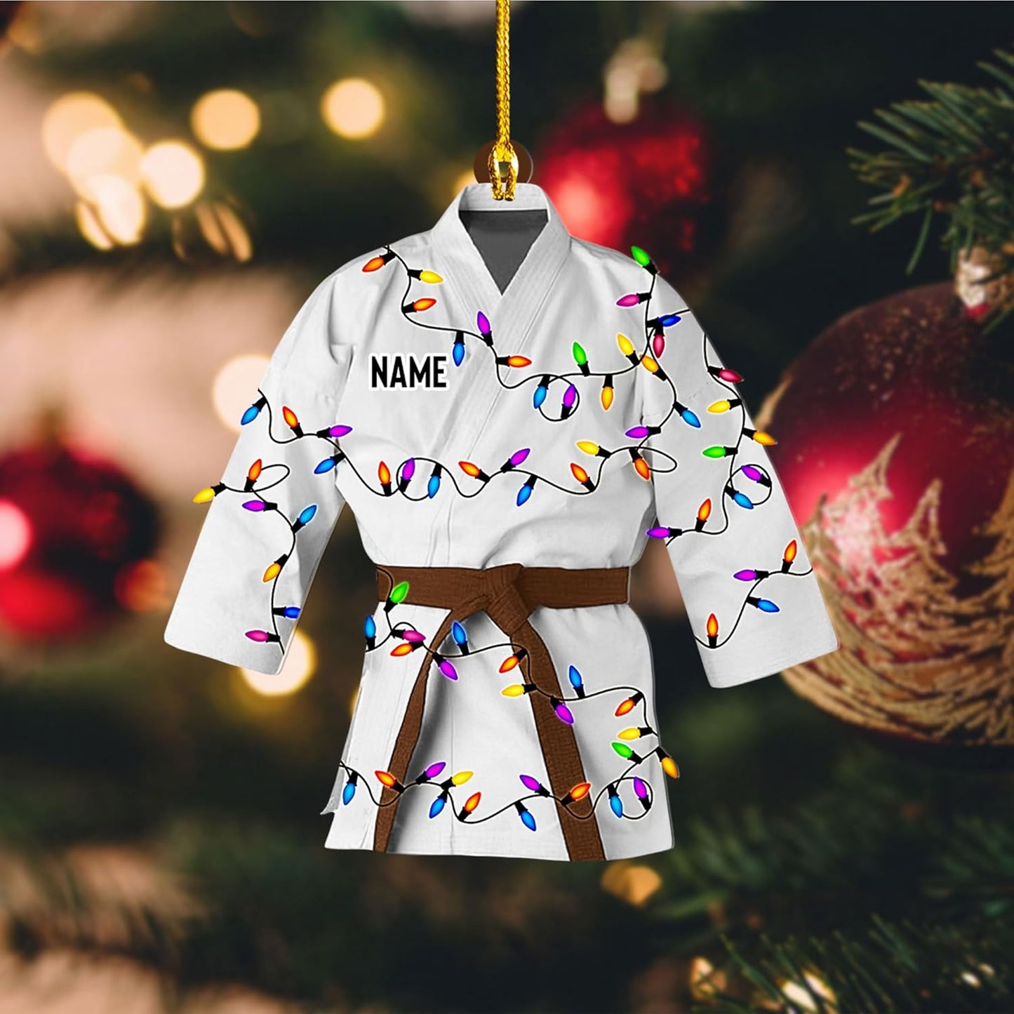 Custom Karate Christmas Ornament – Taekwondo & Jiu Jitsu Gift Krt4