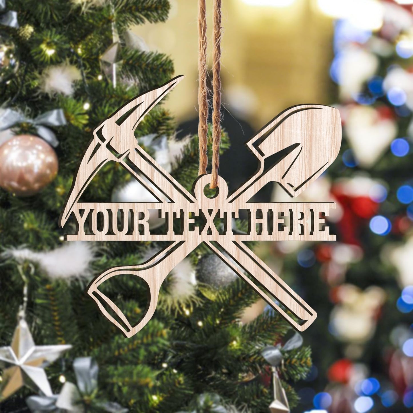 Custom Coal Miner Christmas Ornament – Personalized Name Decor Cmn22