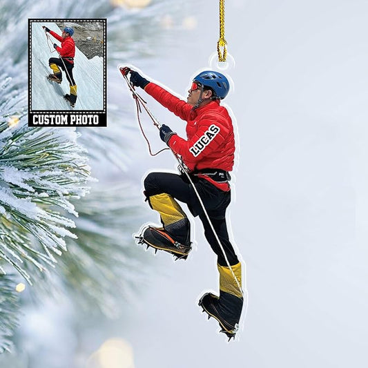 Personalized Rock Climber Christmas Gift for Mountaineers - Climbing Ornament LL18