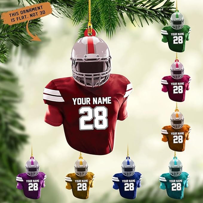 Personalized Sports Gift - Customize American Football Ornament LL12