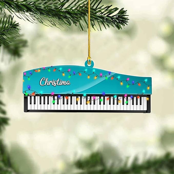 Personalized Music Instrument Christmas Gift - Piano Ornament for Piano Lovers LL29