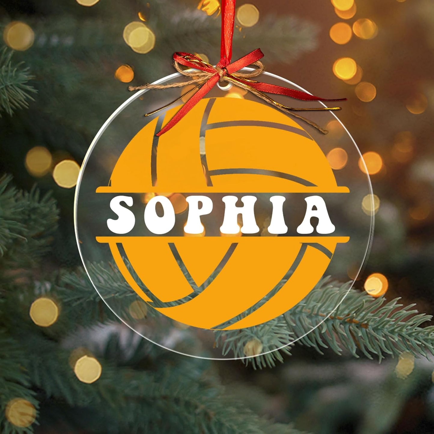 Custom Name Water Polo Ball Christmas Ornament – Personalized Water Polo Ball Ornament, Sport Holiday Tree Decoration, Gift for Water Polo Players TW3