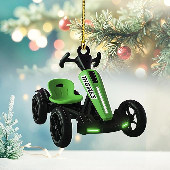 Personalized Go Kart Christmas Ornament N03