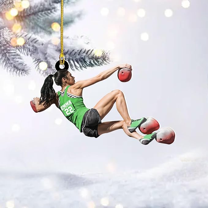 Personalized Rock Climber Christmas Gift for Mountaineers - Climbing Ornament LL15