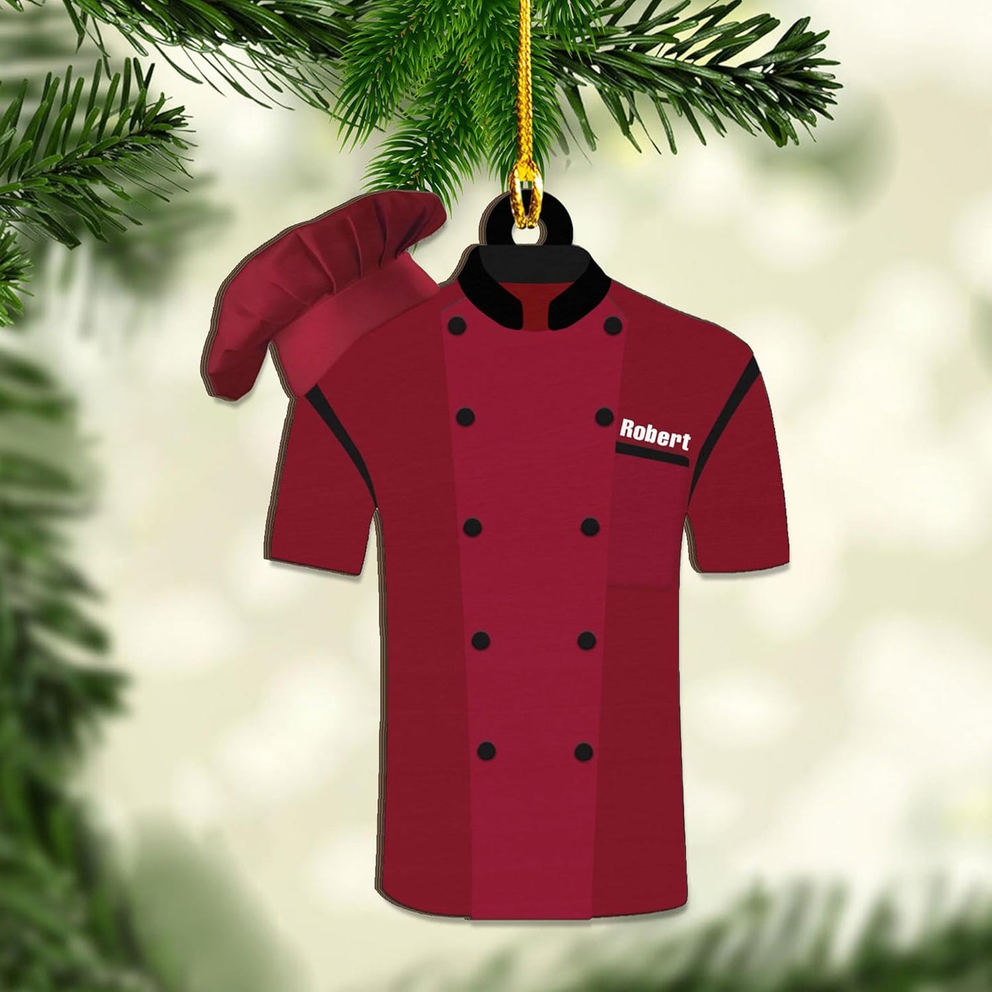 Personalized Chef Hat Ornament, Custom Cooking Baking Ornament for Christmas Tree N26