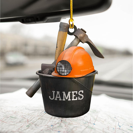 Custom Coal Miner Christmas Ornament – Personalized Name Decor Cmn6