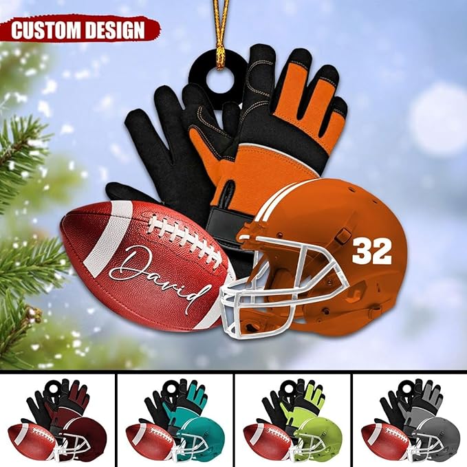 Personalized Football Uniform Ornament - American Football Ornament Gift LL22