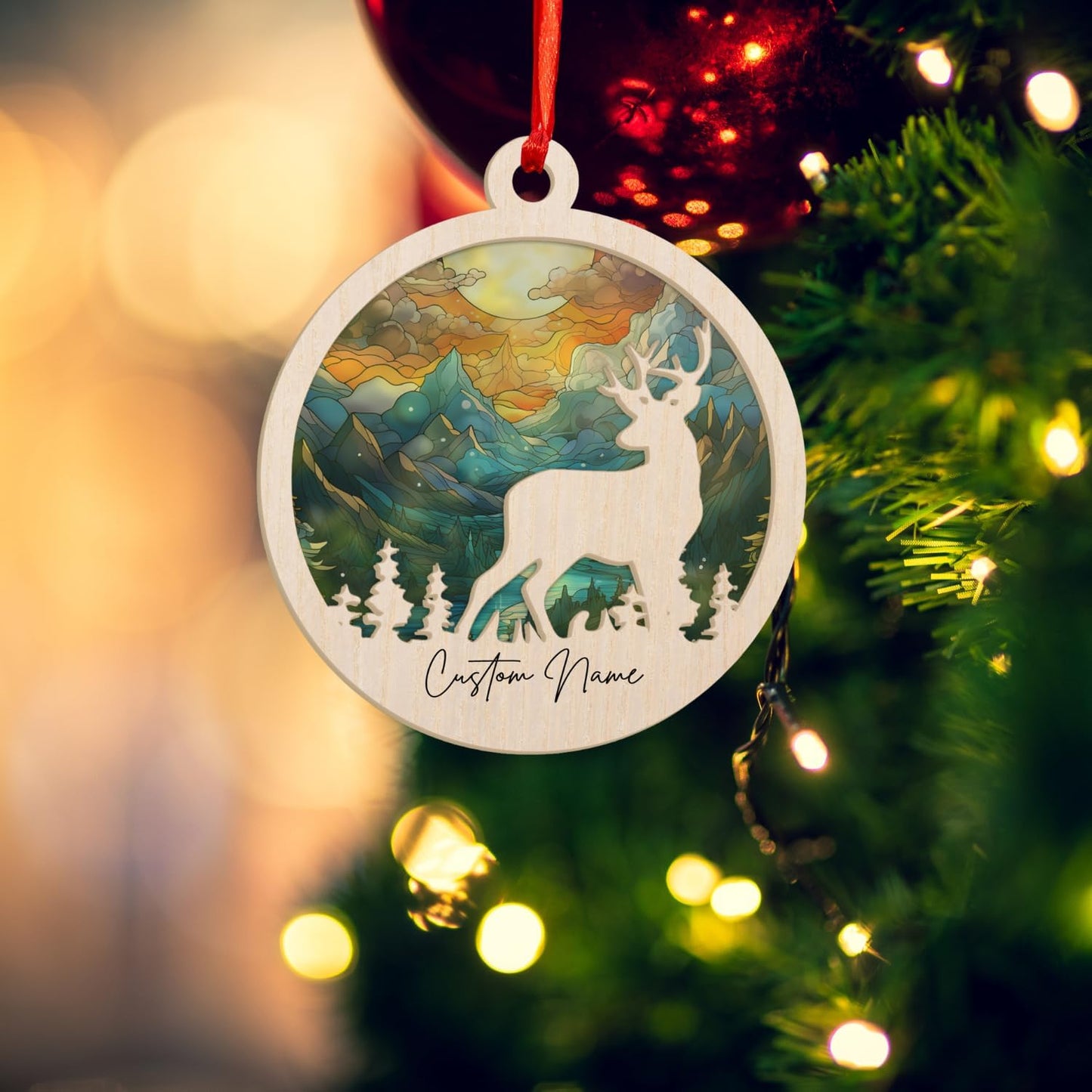 Personalized Hunting Ornament, Hunter Christmas Acrylic Ornament 2025 T25