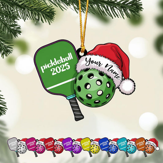 Personalized Pickleball Ornament – Custom Name & Year Paddle and Ball Christmas Ornament 7