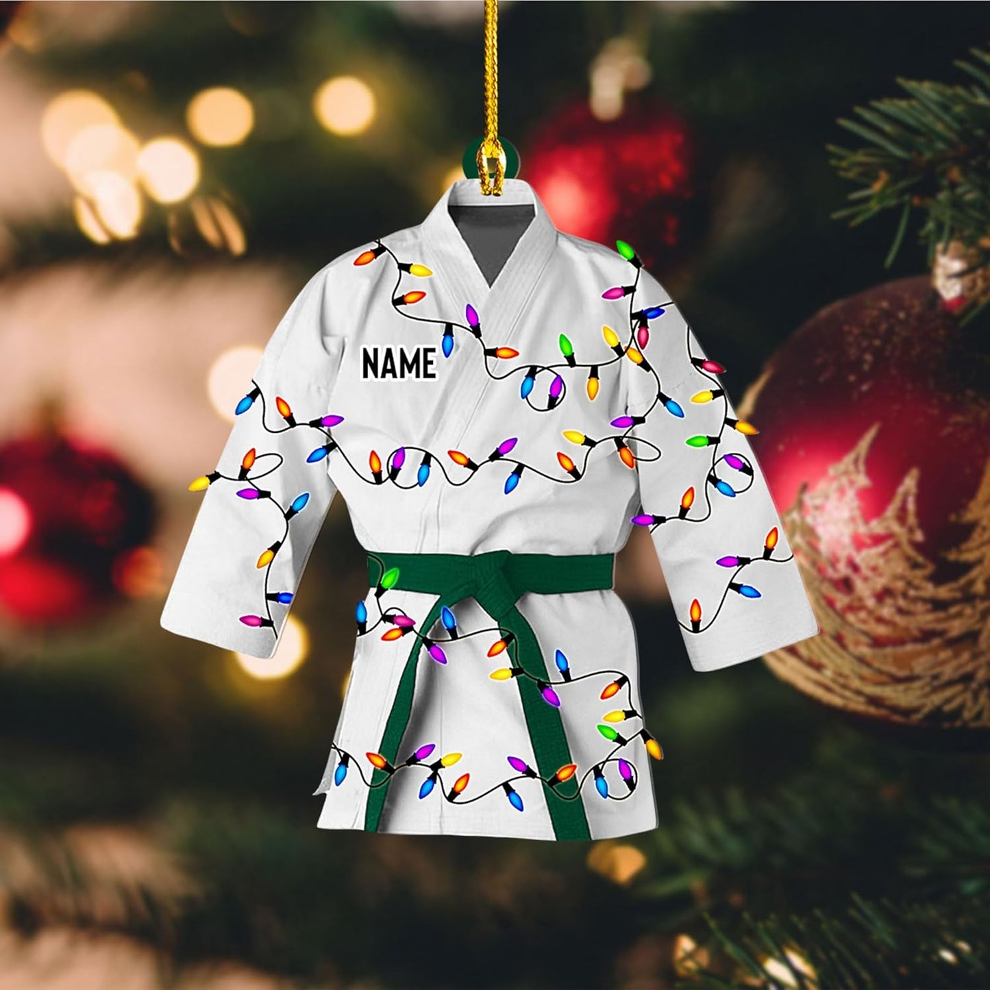 Custom Karate Christmas Ornament – Taekwondo & Jiu Jitsu Gift Krt4