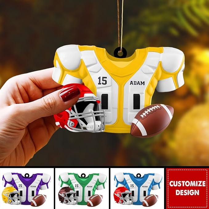 Personalized Football Uniform Ornament - American Football Ornament Gift LL21