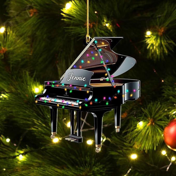 Personalized Music Instrument Christmas Gift - Piano Ornament for Piano Lovers LL28