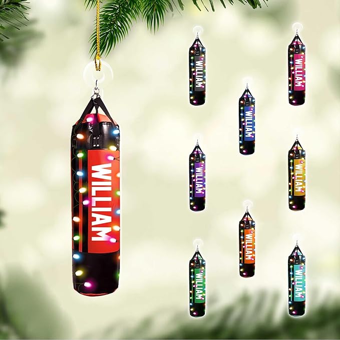 Custom Boxing Gloves Christmas Ornament - Personalized Boxing Ornament Gift LL19