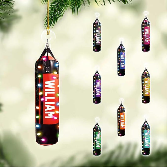 Custom Boxing Gloves Christmas Ornament - Personalized Boxing Ornament Gift LL19