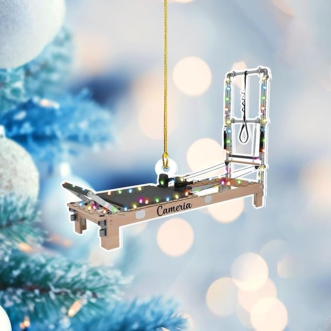 Personalized Pilates Christmas Ornament - Custom Pilates Gift for Women LL10