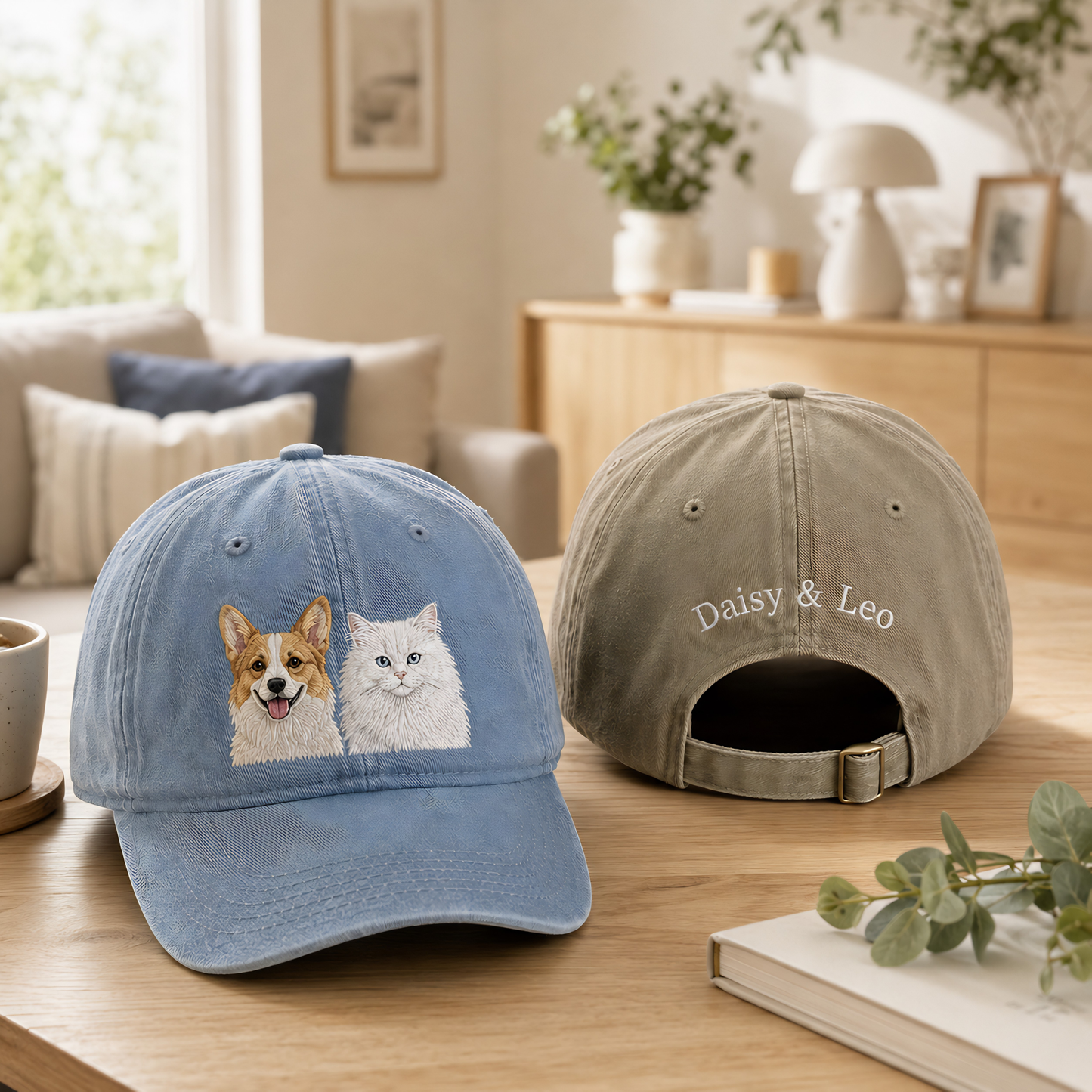 Custom Pet Photo Embroidered Hat, Personalized Dog Face Hat, Dog Memorial Gift THUC99