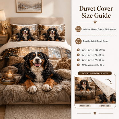 Custom Photo Dog Duvet Cover Set, Personalized Pet Bedding Gift THUC99