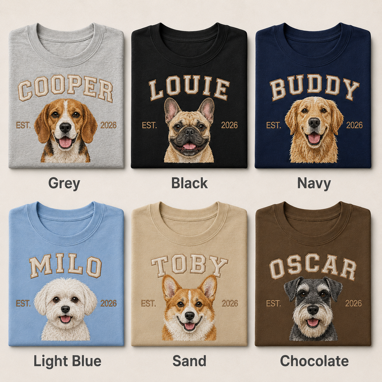Custom Dog Dad Embroidered Shirt, Personalized Pet Photo Tee, Gift For Dog Owner THUC99