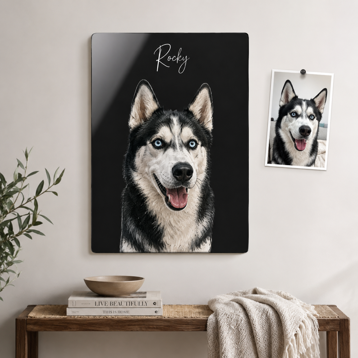 Personalized Dog Metal Wall Art – Custom Pet Portrait From Photo Gift For Dog Mom THUC99